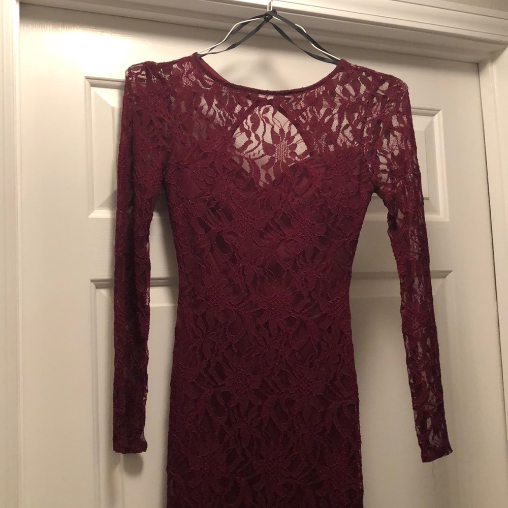 Full length wine colored dress from Windsor